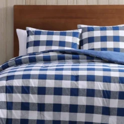 Bison Plaid 100% Cotton Comforter Set Navy - Wrangler -Bedding Promotion GUEST b9ecf5ca 0231 48c8 9c14 ec64f6196449
