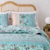 Audrey Quilted Reverible Premium Pillow Sham Turquoise By Barefoot Bungalow -Bedding Promotion GUEST ba52afb4 a925 4a84 9770 2ef6683cdbbc