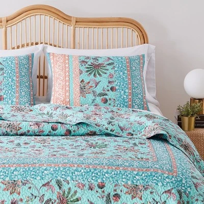 Audrey Quilted Reverible Premium Pillow Sham Turquoise By Barefoot Bungalow 3 Audrey Quilted Reverible Premium Pillow Sham Turquoise By Barefoot Bungalow