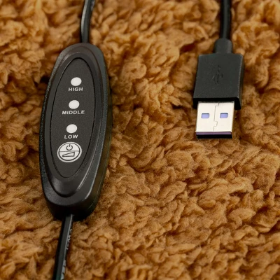 Heated Blanket 2-Pack - USB-Powered Fleece Throw Blankets For Travel, Home, Office, Or Camping - Winter Car Accessories By Stalwart (Brown) 13 Heated Blanket 2-Pack - USB-Powered Fleece Throw Blankets For Travel, Home, Office, Or Camping - Winter Car Accessories By Stalwart (Brown) - Image 11