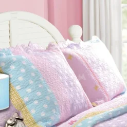 Polka Dot Stripe Reversible Sham Standard 20" X 26" Multicolor By Greenland Home Fashion