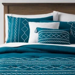 5pc Diamond Stitch Comforter Bedding Set Dark Teal Blue - Threshold™ -Bedding Promotion GUEST c1b501c1 de8b 43d3 8186 af16ee2cbb48