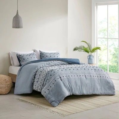 Ink+Ivy 3pc Dora Organic Cotton Chambray Comforter Set Blue 3 Ink+Ivy 3pc Dora Organic Cotton Chambray Comforter Set Blue