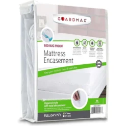 Guardmax Waterproof Mattress Protector Encasement With Zipper - White -Bedding Promotion GUEST c2a2d8c3 1814 4c6d aafa c947796363e9