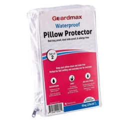 Guardmax Waterproof Queen Pillow Protector With Zipper – (2 Pack) -Bedding Promotion GUEST c2ac8520 ad13 4b7a 9654 74a379bcfb90