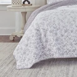 King Flora Quilt & Sham Set Gray - Laura Ashley 13 King Flora Quilt & Sham Set Gray - Laura Ashley -Bedding Promotion GUEST c44644fe da29 4722 a023 343ac4df80b6
