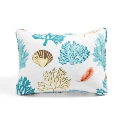 Coastal Reef Feather Reversible Quilt Set Blue/Coral - Lush Décor 12 Coastal Reef Feather Reversible Quilt Set Blue/Coral - Lush Décor -Bedding Promotion GUEST c4ebd0e6 ce4d 4066 88b8 d10ce44c198b