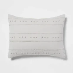 4pc Clipped Stripe Poms Comforter Bedding Set - Threshold™ -Bedding Promotion GUEST c513e7a2 e419 413e 9246 e63bf81df859