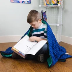 Bouncy Bands 7lb Weighted Sensory Blanket - Blue & Green -Bedding Promotion GUEST c8c7966a 3289 460d ad5e 5106f5845dcd