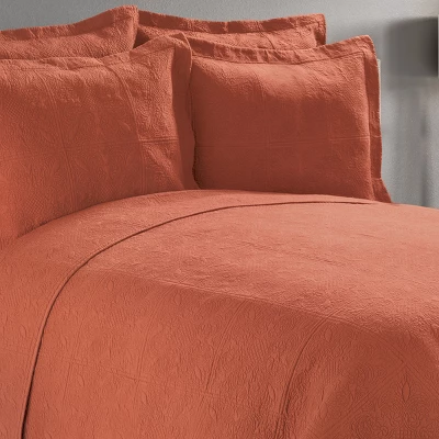 C&F Home Terra Cotta Matelasse Euro Sham 4 C&F Home Terra Cotta Matelasse Euro Sham - Image 2