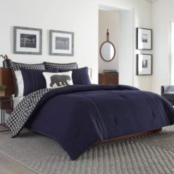 Navy Kingston Euro Pillow Sham Set - Eddie Bauer -Bedding Promotion GUEST ceac6e94 84dd 4ed3 9e75 26d3d7932f8a