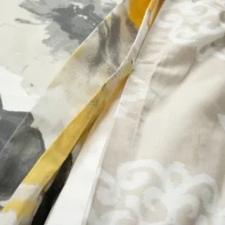 3pc Leah Cotton Duvet Cover Set Yellow/Gray - Lush Décor -Bedding Promotion GUEST ceb24a1a 786b 44f9 9018 0a191c7d2609