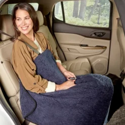 Heated Blanket 2-Pack - USB-Powered Fleece Throw Blankets For Travel, Home, Office, Or Camping - Winter Car Accessories By Stalwart (Navy Blue) -Bedding Promotion GUEST cebfb547 2648 45d8 888d 89fb60b30430