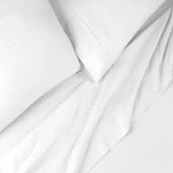 Premium 600-Thread Count Cotton Stripe Deep Pocket Sheet Set By Blue Nile Mills -Bedding Promotion GUEST cf3a7623 7a50 4df2 a3b6 99e93e26ae5b