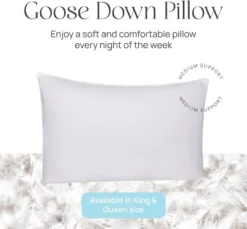 Best Seller 22 East Coast Bedding Down Pillow - White Goose Down & Feather (Standard)