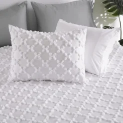 3 Piece Tufted Duvet Cover Set, Boho Geometric Embroidery Shabby Chic Bedding Set -Bedding Promotion GUEST cfd85f09 47a7 4ba2 9163 40aee8120e0e