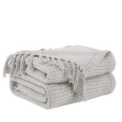 Southshore Fine Living Ashmore Collection 100% Cotton Bed Blanket Basketweave Luxury Blankets -Bedding Promotion GUEST d1b638b6 a424 4831 ad4d 8a23157b026d