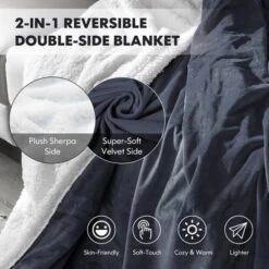 Tangkula 50" X 60" Heated Electric Reversible Fleece Blanket Blanket Throw W/ 10 Heat Levels, 9 Hours Auto Shut-Off, Overheat Protection Gray -Bedding Promotion GUEST d3252b34 07aa 4a6a 8b36 e8c05149c508