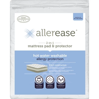 2-in-1 Hot Water Washable Allergy Protection Mattress Pad - AllerEase 5 2-in-1 Hot Water Washable Allergy Protection Mattress Pad - AllerEase - Image 3