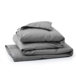 Peace Nest Organic Cotton Down Feather Comforter Duvet Insert, Gray -Bedding Promotion GUEST d60bbad6 0682 4d89 b30b 09cf27f8f175