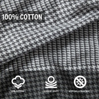 Kenneth Cole Houndstooth Stripe Cotton Blanket 5 Kenneth Cole Houndstooth Stripe Cotton Blanket - Image 3
