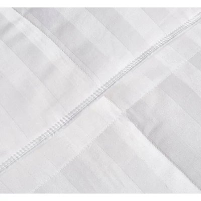 Siberian Damask Stripe Down All Seasons Comforter White - Blue Ridge Home Fashions 5 Siberian Damask Stripe Down All Seasons Comforter White - Blue Ridge Home Fashions - Image 3