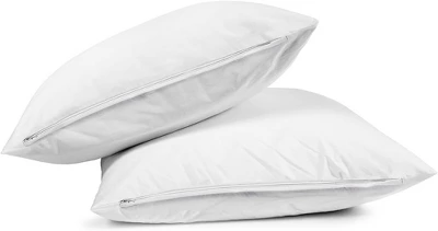 Linen Classique 320TC - Zippered Pillow Protector - White 4 Linen Classique 320TC - Zippered Pillow Protector - White - Image 2