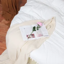 3 Pcs Washed Polyester With Pompoms Tassels Bedding Sets Queen White - PiccoCasa -Bedding Promotion GUEST dfaa286a af0e 4460 94a4 6e8562f2f6af