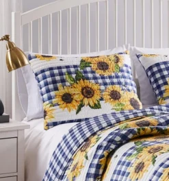 Sunflower Quilted Reversible Pillow Sham Gold By Barefoot Bungalow -Bedding Promotion GUEST dffff0c4 faf1 403e 87e5 670a7a55b4b5