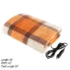 Fleming Supply 12V Electric Car Blanket - Orange Plaid -Bedding Promotion GUEST e02c42a9 4730 442f a850 400cb11a6781