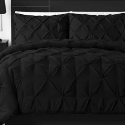 ELuxury 3pc Pin Tuck Comforter Set