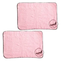 Heated Blanket 2-Pack - USB-Powered Fleece Throw Blankets For Travel, Home, Office, Or Camping - Winter Car Accessories By Stalwart (Pink) -Bedding Promotion GUEST e59253b7 d7a5 4cc3 9a60 fe06694bfa2b