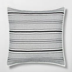 Textured Stripe Pillow Sham Dark Gray/Cream - Hearth & Hand With Magnolia -Bedding Promotion GUEST e5d23bbb adcc 4d87 a960 dc48647436f7