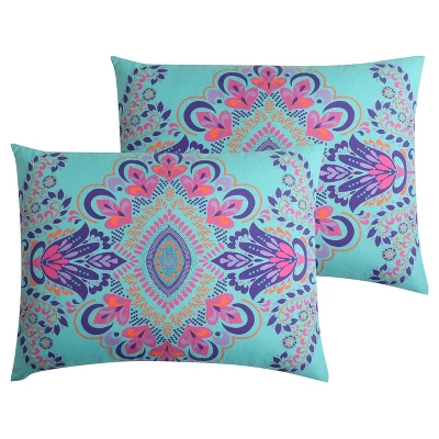5pc King Amherst Boho Reversible Comforter Set Aqua - VCNY 6 5pc King Amherst Boho Reversible Comforter Set Aqua - VCNY - Image 4