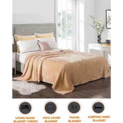 Elegant Comfort Luxury All-Season Ultra Plush Solid Velour Fleece Blanket -Bedding Promotion GUEST e915e075 502c 4294 97ed 3690ebb6fd51