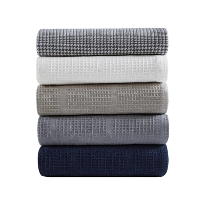 Kenneth Cole Houndstooth Stripe Cotton Blanket 8 Kenneth Cole Houndstooth Stripe Cotton Blanket - Image 6