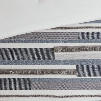 3pc Serena Cotton Printed Comforter & Sham Set With Trims 8 3pc Serena Cotton Printed Comforter & Sham Set With Trims - Image 6