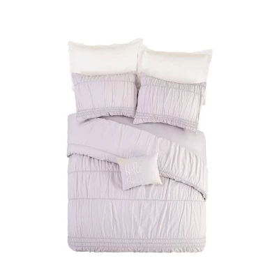 Ruched Stripe Comforter Set - Jessica Simpson 3 Ruched Stripe Comforter Set - Jessica Simpson