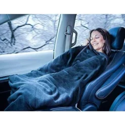 Zone Tech Car Travel Blanket – Black Premium Quality 12V Automotive Polar Fleece Material Great For Winter, Cold Days And Night Road Trips -Bedding Promotion GUEST eb639c08 4c4a 4926 b62e 74fdd71db4fb