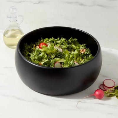 189oz Acacia Modern Serving Bowl Black - Threshold™ 3 189oz Acacia Modern Serving Bowl Black - Threshold™