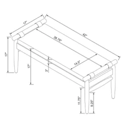 Upholstered Natural Wood Accent Bench Oatmeal - Hearth & Hand™ With Magnolia -Bedding Promotion GUEST ef9437ac 18a2 4047 8ac0 d097d78327a9