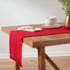 72" X 14" Cotton Checked Textured Table Runner Red - Threshold™ -Bedding Promotion GUEST f0122078 a2dc 4f48 9df4 9f401a70ead4