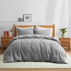 Peace Nest Luxury Soft Linen Duvet Cover Set
