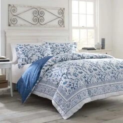 Charlotte Reversible Duvet Cover Set Blue - Laura Ashley -Bedding Promotion GUEST f41e6f58 bbf2 4a2b 9cc8 87f34d99a10f