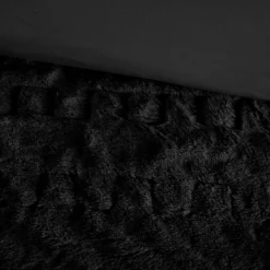 Madison Park 3pc Full/Queen Dakota Ruched Fur Down Alternative Comforter Set Black -Bedding Promotion GUEST f6640e5d e035 446e 8189 42ba4b2f42fc