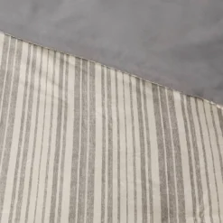 7pc Reversible Printed Stripe Comforter Bedding Set With Sheets Gray - Threshold™ -Bedding Promotion GUEST f67d1c41 4b6c 44ab 93f1 570070726207