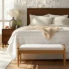 Upholstered Natural Wood Accent Bench Oatmeal - Hearth & Hand™ With Magnolia -Bedding Promotion GUEST f7d27b0b d0d3 4472 bdda a6b72826c380