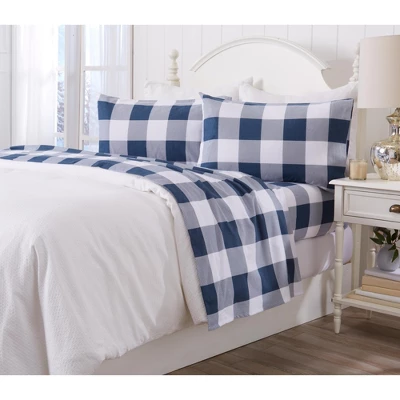 Great Bay Home Cotton Printed Flannel Sheet Set 3 Great Bay Home Cotton Printed Flannel Sheet Set