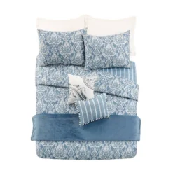 Tonal Damask Comforter Set - Jessica Simpson