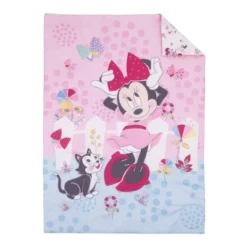 4pc Toddler Minnie Mouse Reversible Bed Set